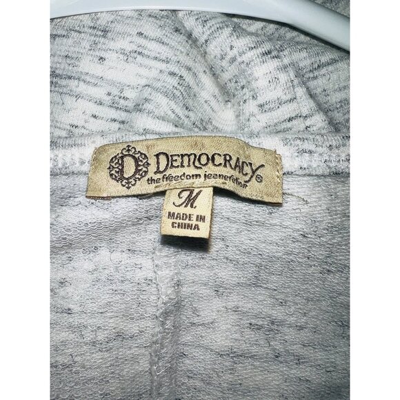 Democracy Womens Embellished Top Size M Gray Cotton/Polyester/Rayon Blend - Picture 3 of 5